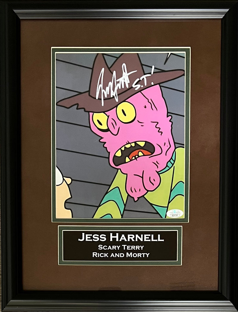 Jess Harnell signed inscribed framed 8x10 photo Scary Terry JSA Rick and Morty