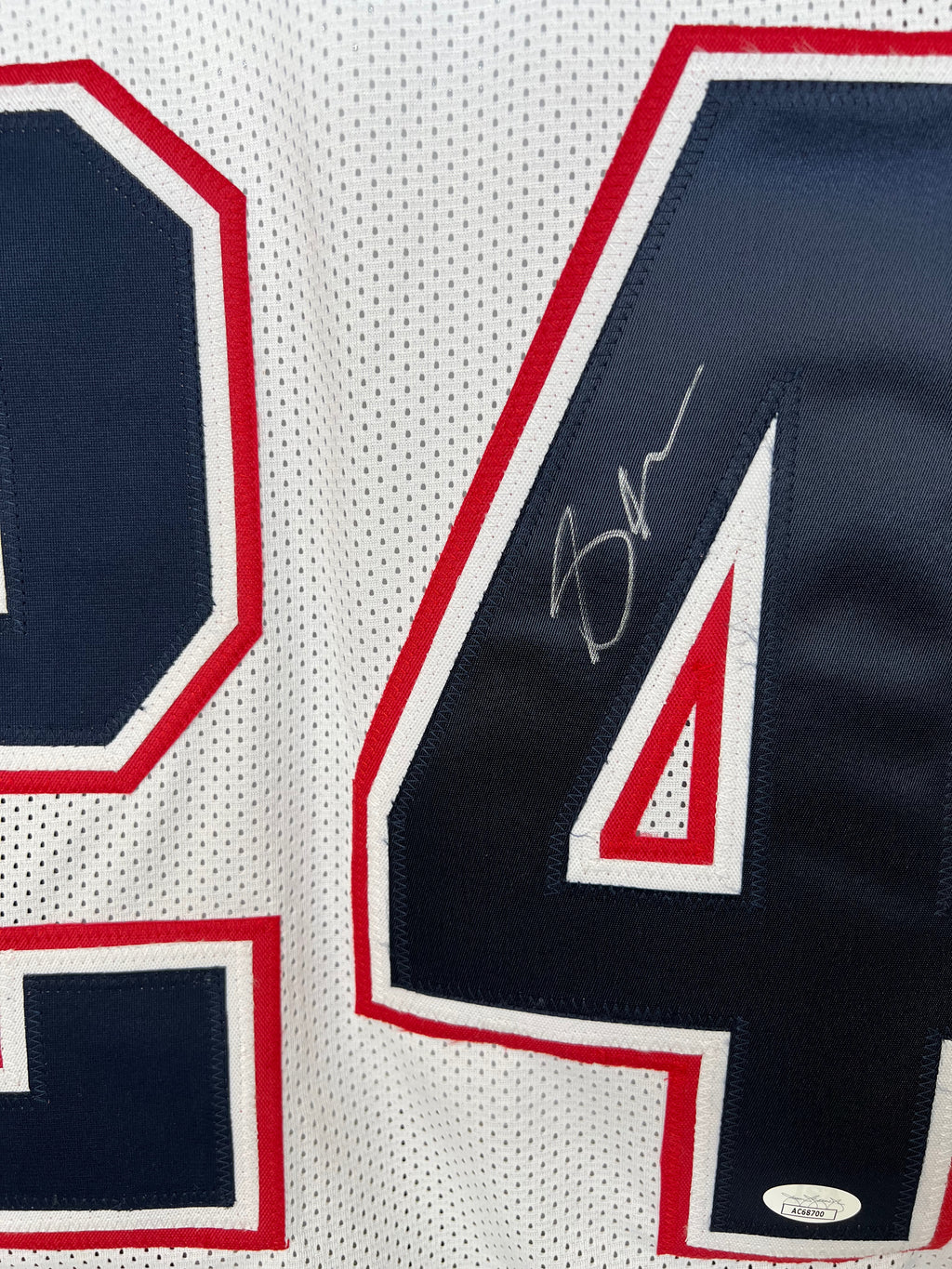 STEPHON GILMORE AUTOGRAPHED SIGNED JERSEY WHITE PRO STYLE JSA COA