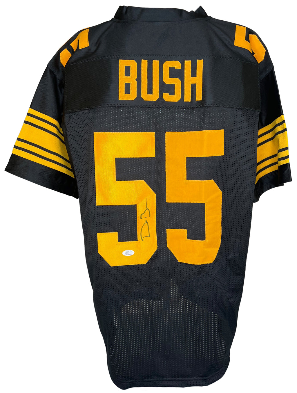 DEVIN BUSH AUTOGRAPHED SIGNED BLACK PRO STYLE JERSEY JSA COA