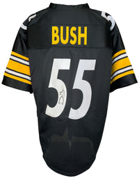 DEVIN BUSH AUTOGRAPHED SIGNED BLACK PRO STYLE JERSEY JSA COA