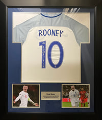Wayne Rooney signed framed custom jersey New England National team Beckett COA