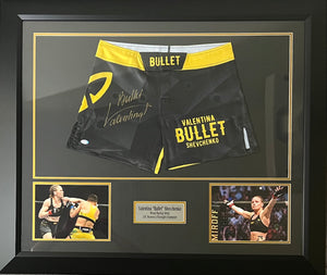 Valentina Shevchenko framed autographed signed trunks UFC PSA COA