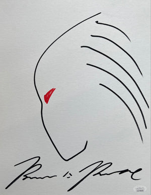 Brian A. Prince autographed signed 11x14 canvas hand drawn The Predator JSA COA