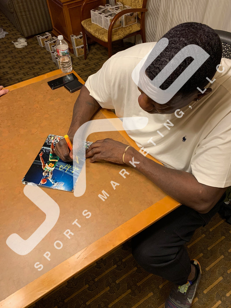 Shawn Kemp autographed inscribed 8x10 photo NBA Seattle Supersonics JSA COA - JAG Sports Marketing