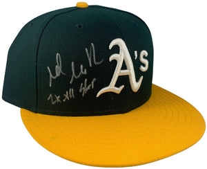Mark Mulder autographed signed inscribed New Era Hat MLB Oakland Athletics PSA