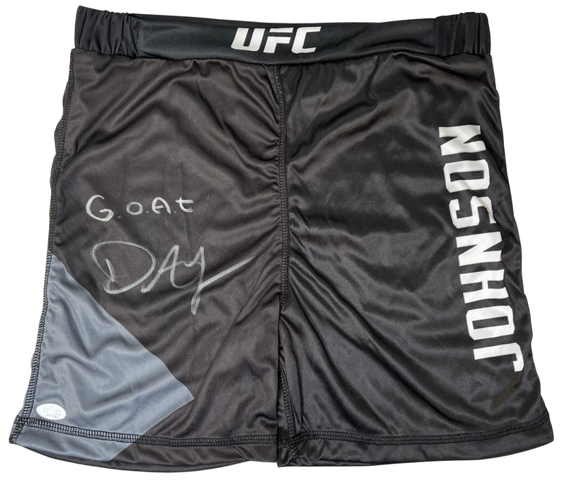 Demetrious Johnson autographed signed inscribed shorts UFC JSA COA Mighty Mouse