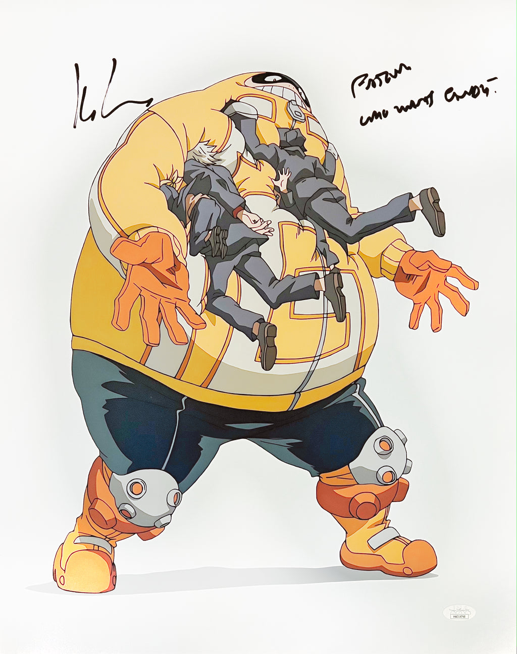 Kyle Hebert autographed inscribed 16x20 photo My Hero Academia JSA COA Fatgum