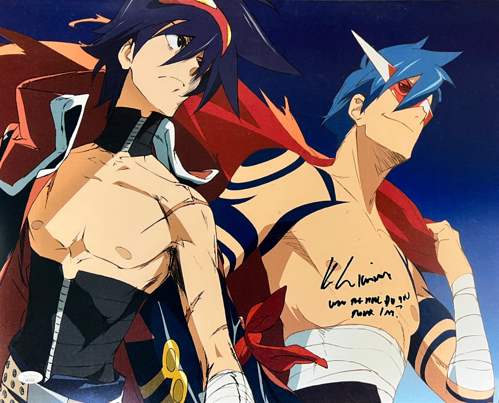 Kyle Hebert autographed inscribed 16x20 photo Gurren Lagann JSA COA Kamina Gohan