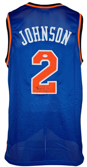 Larry Johnson autographed signed jersey NBA New York Knicks PSA COA Hornets