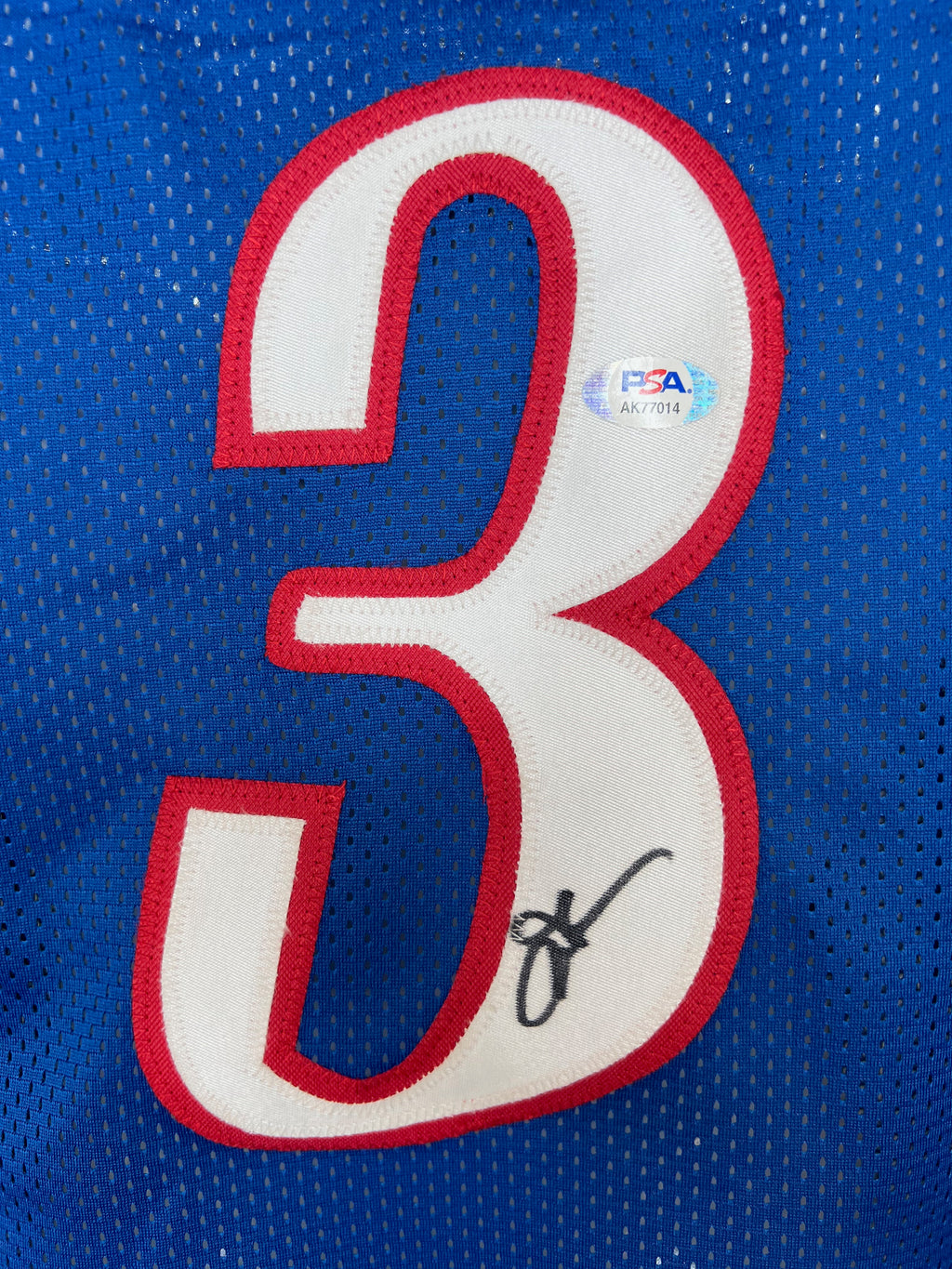 Allen Iverson autographed signed jersey NBA Philadelphia 76ers PSA COA Hoyas