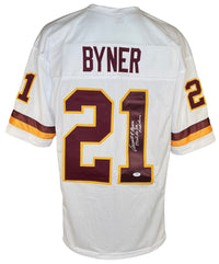 EARNEST BYNER AUTOGRAPHED SIGNED INSCRIBED WHITE JERSEY PRO STYLE PSA ITP COA