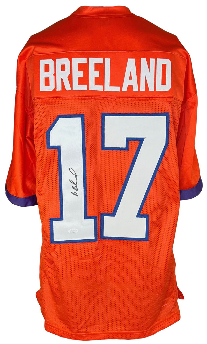 BUSHAUD BREELAND SIGNED CUSTOM ORANGE COLLEGE STYLE AUTOGRAPHED JERSEY JSA COA