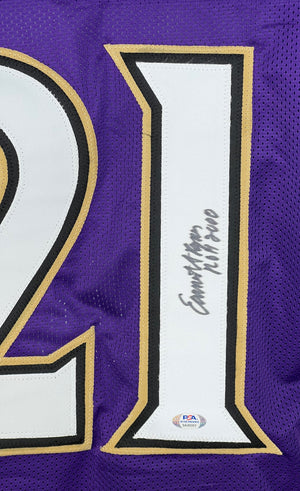 EARNEST BYNER AUTOGRAPHED SIGNED JERSEY PURPLE PRO STYLE PSA ITP COA