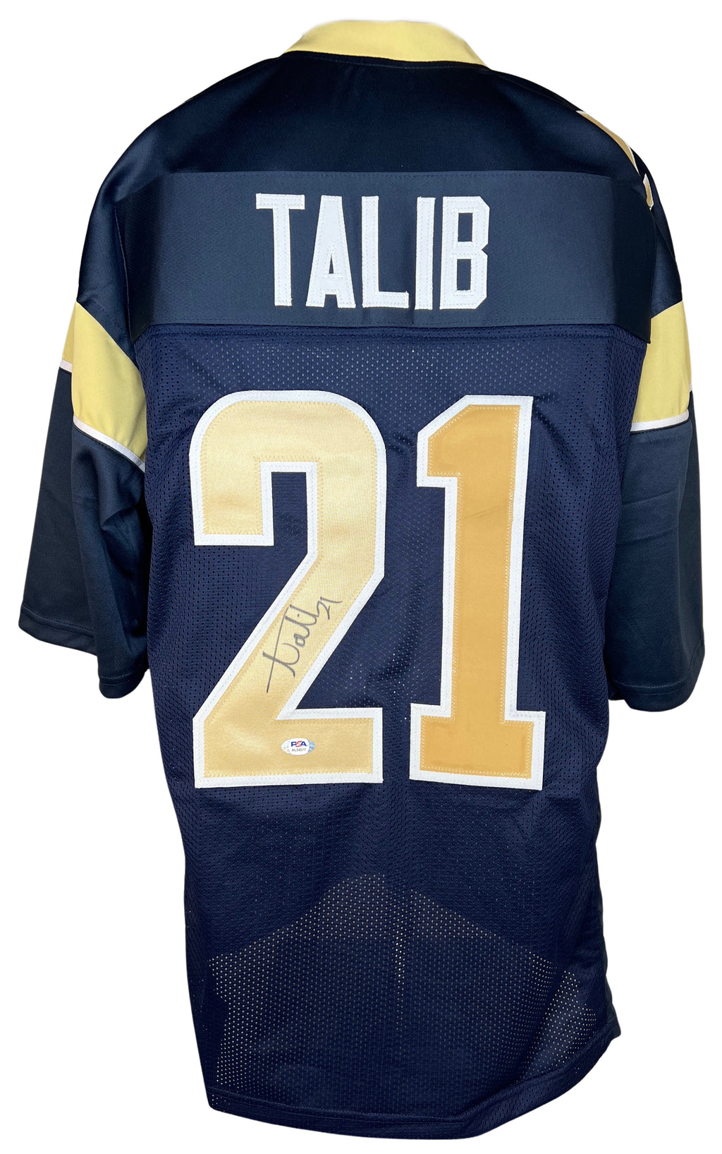 AQUIB TALIB SIGNED CUSTOM NAVY PRO STYLE AUTOGRAPHED JERSEY PSA COA