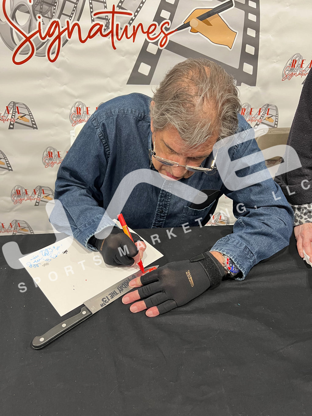 Dick Wieand signed inscribed Jason Voorhees knife JSA COA Friday the 13th