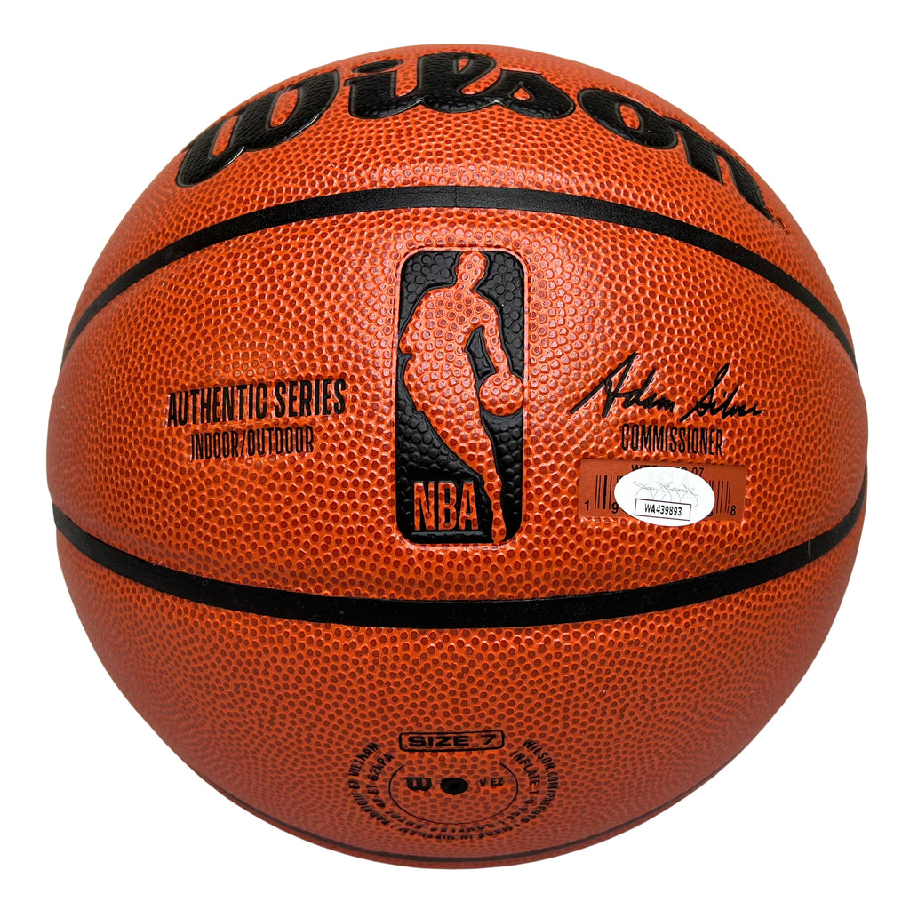 Alonzo Mourning autographed inscribed basketball NBA Charlotte Hornets JSA COA