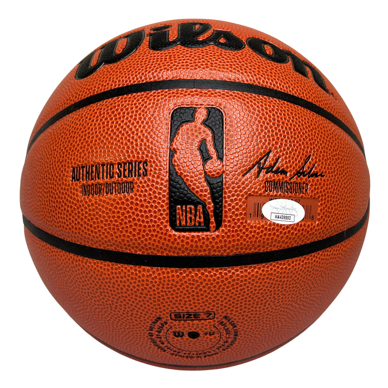 Alonzo Mourning autographed inscribed basketball NBA Charlotte Hornets JSA COA