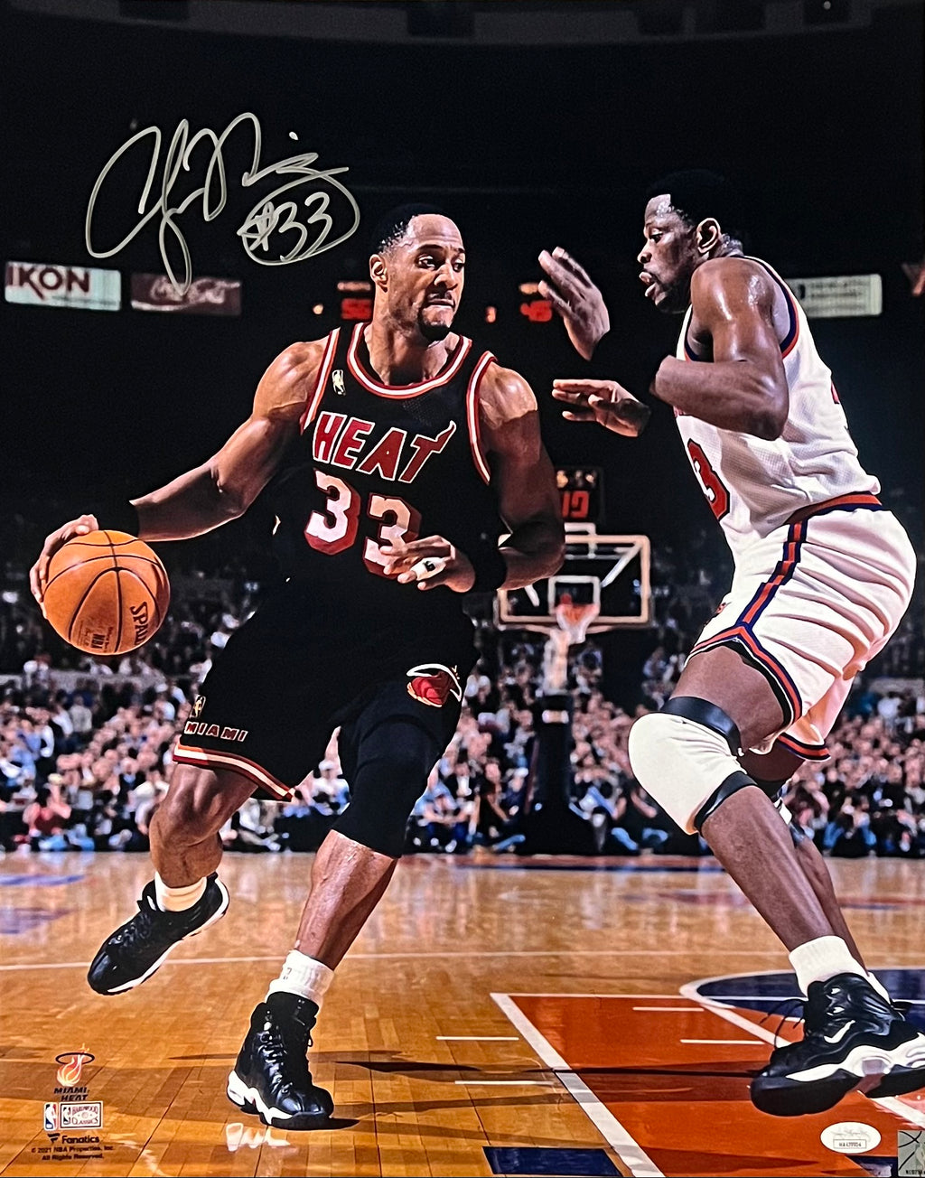 Alonzo Mourning autographed signed 16x20 photo NBA Miami Heat JSA Witness