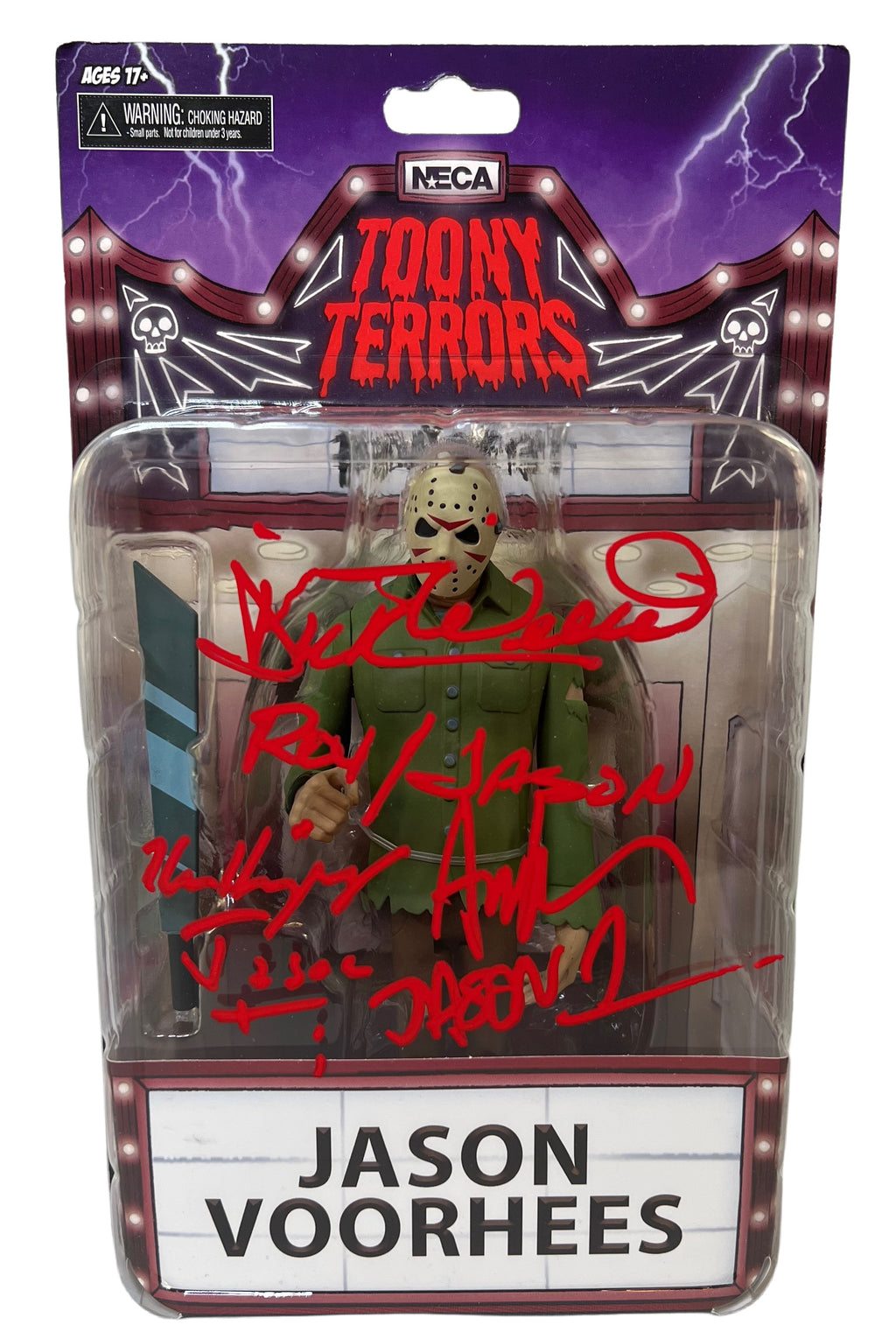 Lehman, Kirzinger, Wieand signed inscribed Jason Voorhees action figure JSA COA Friday the 13th