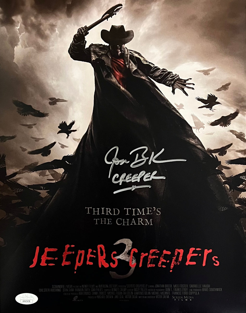Jonathan Breck autographed signed inscribed 11x14 photo Jeepers Creepers 3 JSA