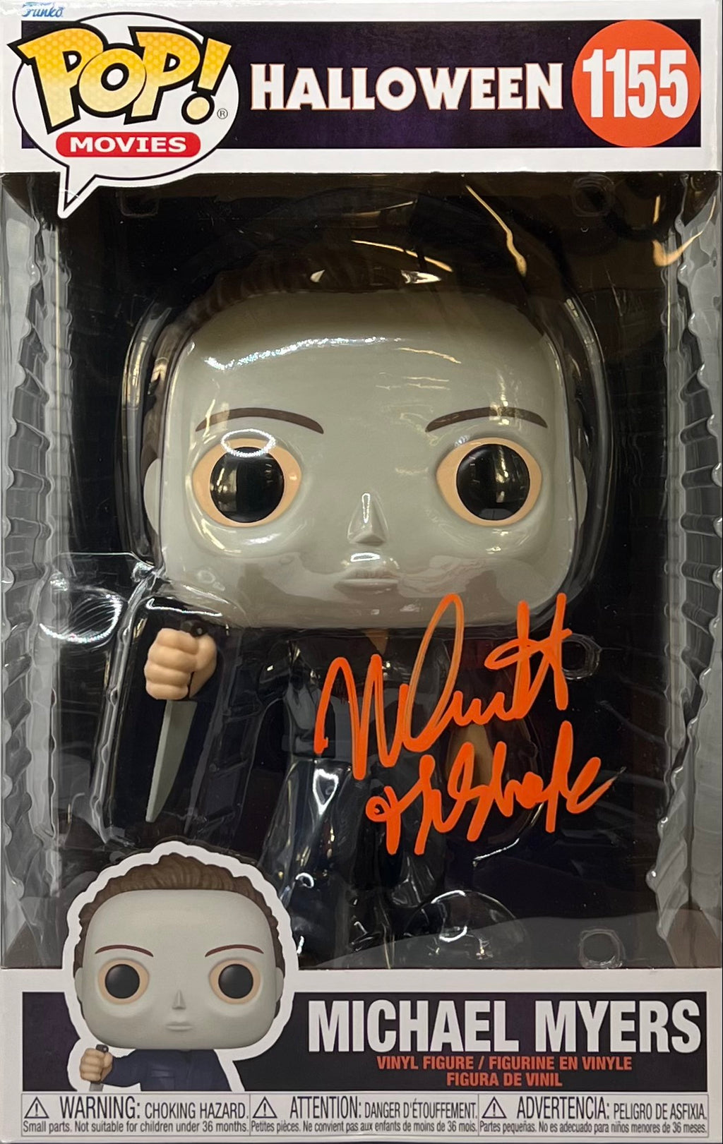 Nick Castle autographed inscribed Michael Myers Funko Pop Halloween JSA COA 10in
