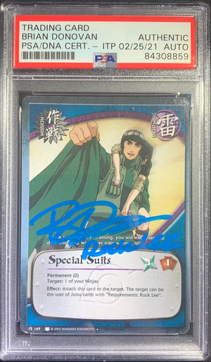 Brian Donovan autographed signed card #169 Rock Lee PSA Encapsulated Naruto