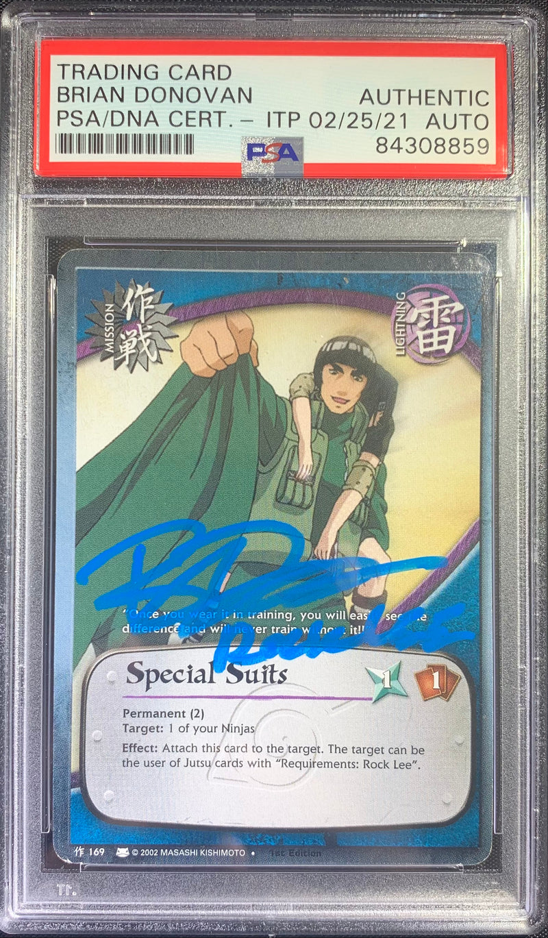 Brian Donovan autographed signed card #169 Rock Lee PSA Encapsulated Naruto