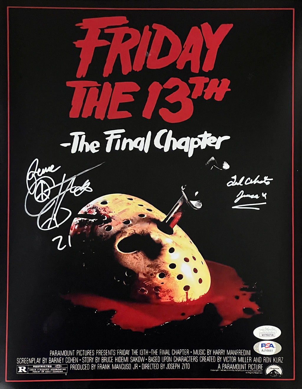 Corey Feldman Ted White autographed inscribed 11x14 photo Friday The 13th JSA