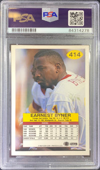 Earnest Byner autographed signed 1992 Fleer card #414 Redskins PSA Encapsulated