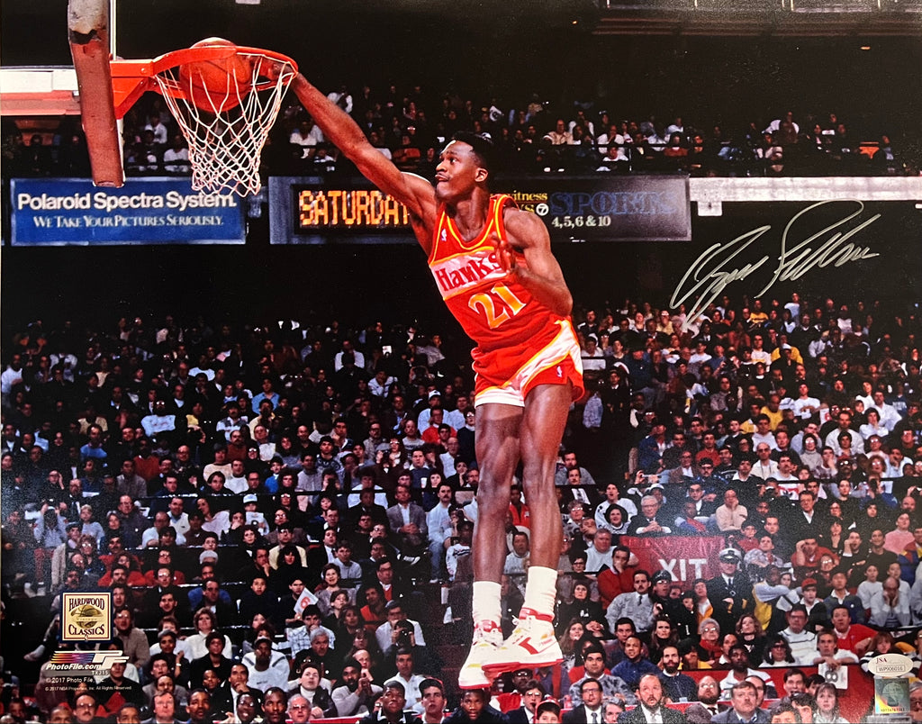 Dominique Wilkins autographed signed 16x20 photo NBA Atlanta Hawks JSA COA