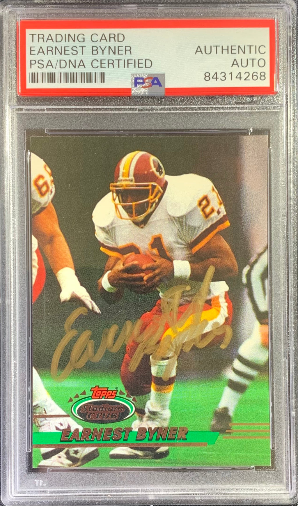 Earnest Byner autographed signed 1993 Topps card #93 Redskins PSA Encapsulated
