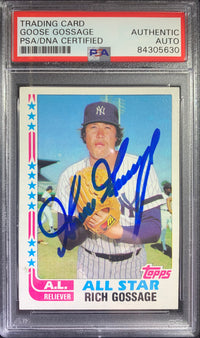 Goose Gossage auto card 1982 Topps #557 MLB New York Yankees PSA Encapsulated