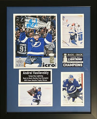 Andrei Vasilevskiy framed signed 8x10 photos NHL Tampa Bay Lightning JSA COA