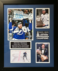 Victor Hedman autographed signed framed 8x10 photos Tampa Bay Lightning JSA COA