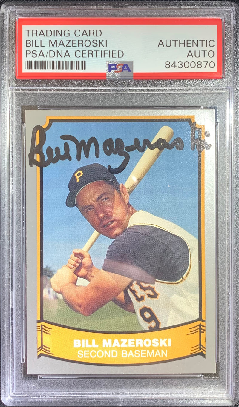 Bill Mazeroski auto card 88' Pacific #60 Pittsburgh Pirates MLB PSA Encapsulated