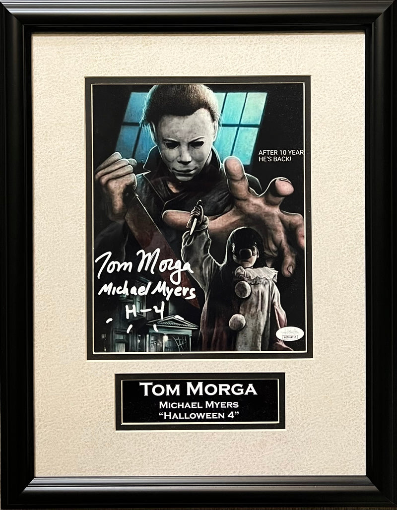Tom Morga signed inscribed framed 8x10 photo Halloween JSA Michael Myers