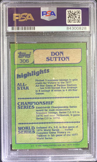 Don Sutton auto card 1982 Topps #306 MLB Huston Astros PSA Encapsulated