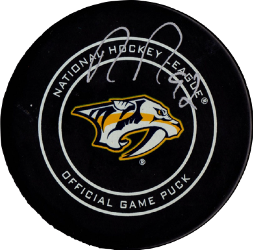 Ryan Johansen autographed signed authentic puck NHL Nashville Predators PSA COA - JAG Sports Marketing
