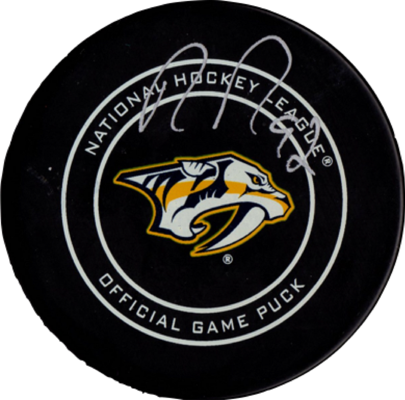 Ryan Johansen autographed signed authentic puck NHL Nashville Predators PSA COA - JAG Sports Marketing