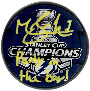 Mathieu Joseph autograph inscribed Stanley Cup puck Tampa Bay Lightning PSA COA - JAG Sports Marketing