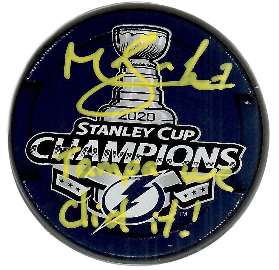 Mathieu Joseph autograph inscribed Stanley Cup puck Tampa Bay Lightning PSA COA - JAG Sports Marketing
