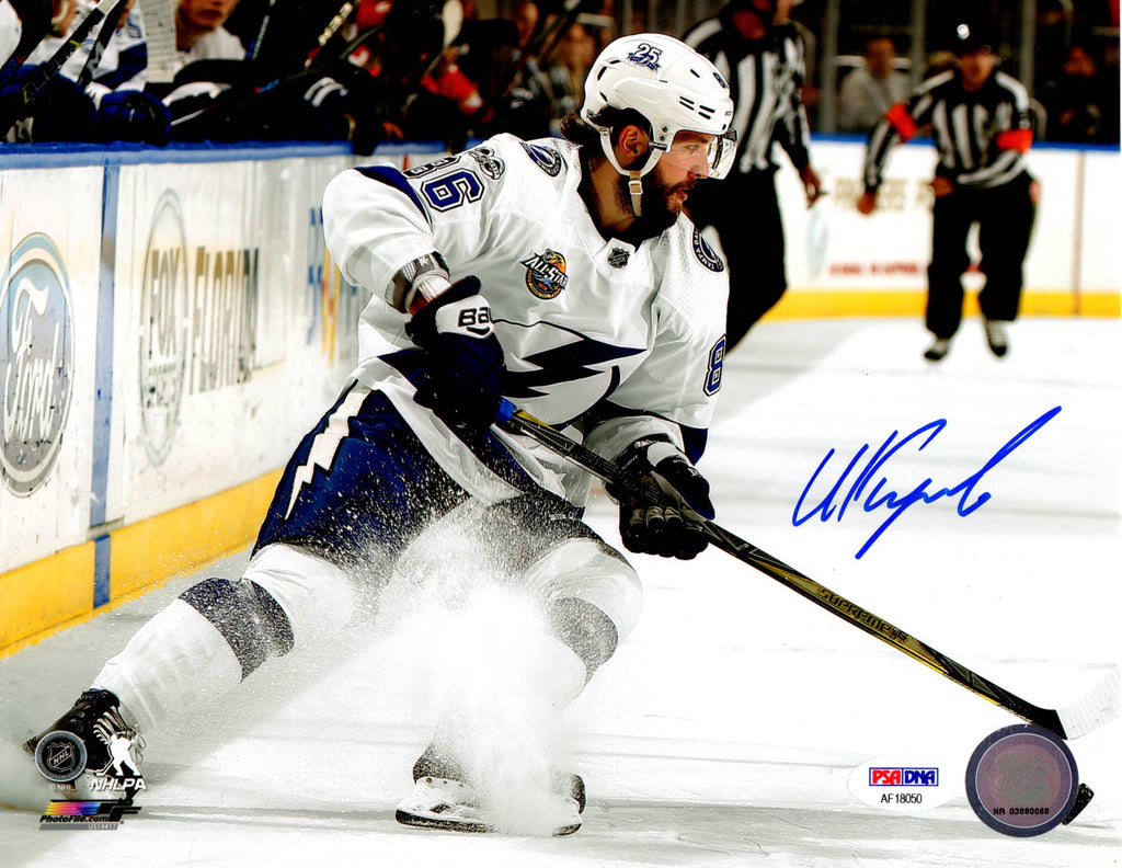 Nikita Kucherov autographed signed 8x10 photo NHL Tampa Bay Lightning PSA COA - JAG Sports Marketing