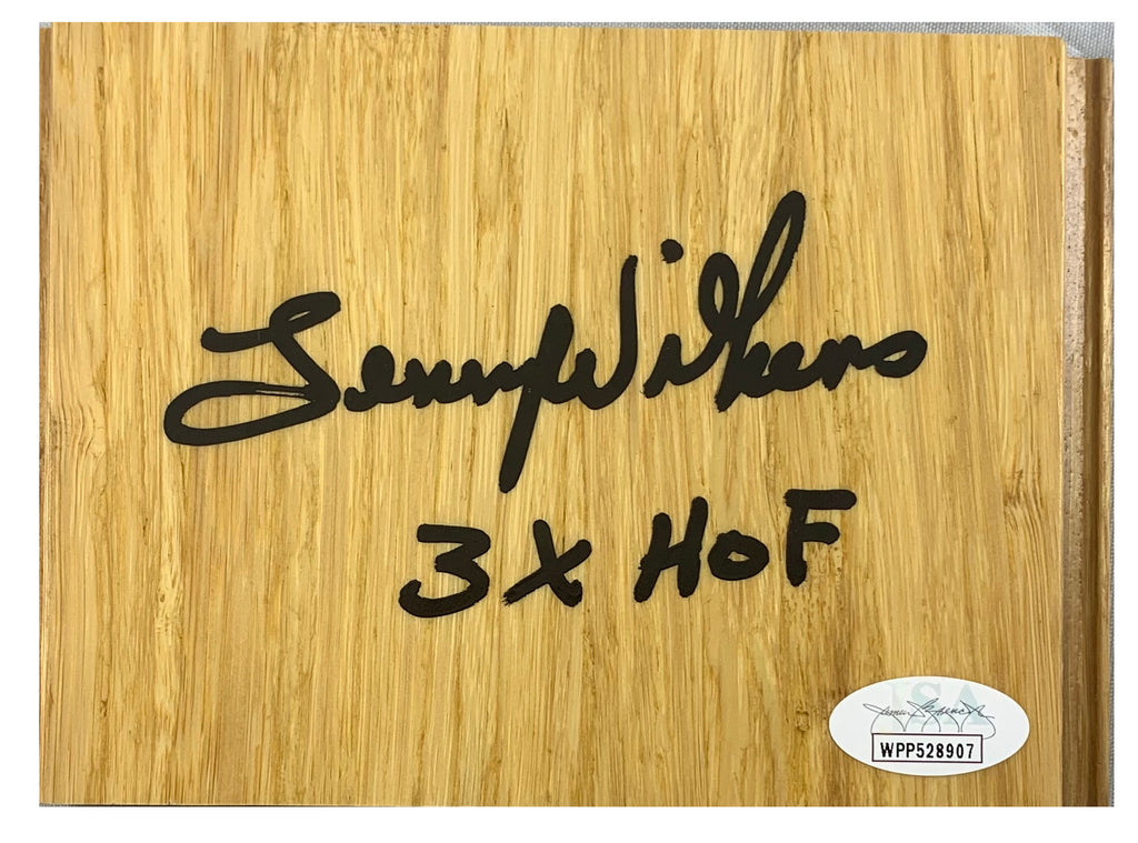 Lenny Wilkens autographed signed inscribed floorboard St Louis Hawks JSA COA - JAG Sports Marketing