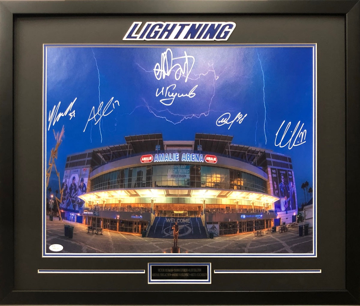 Victor Hedman signed framed custom jersey NHL Tampa Bay Lightning
