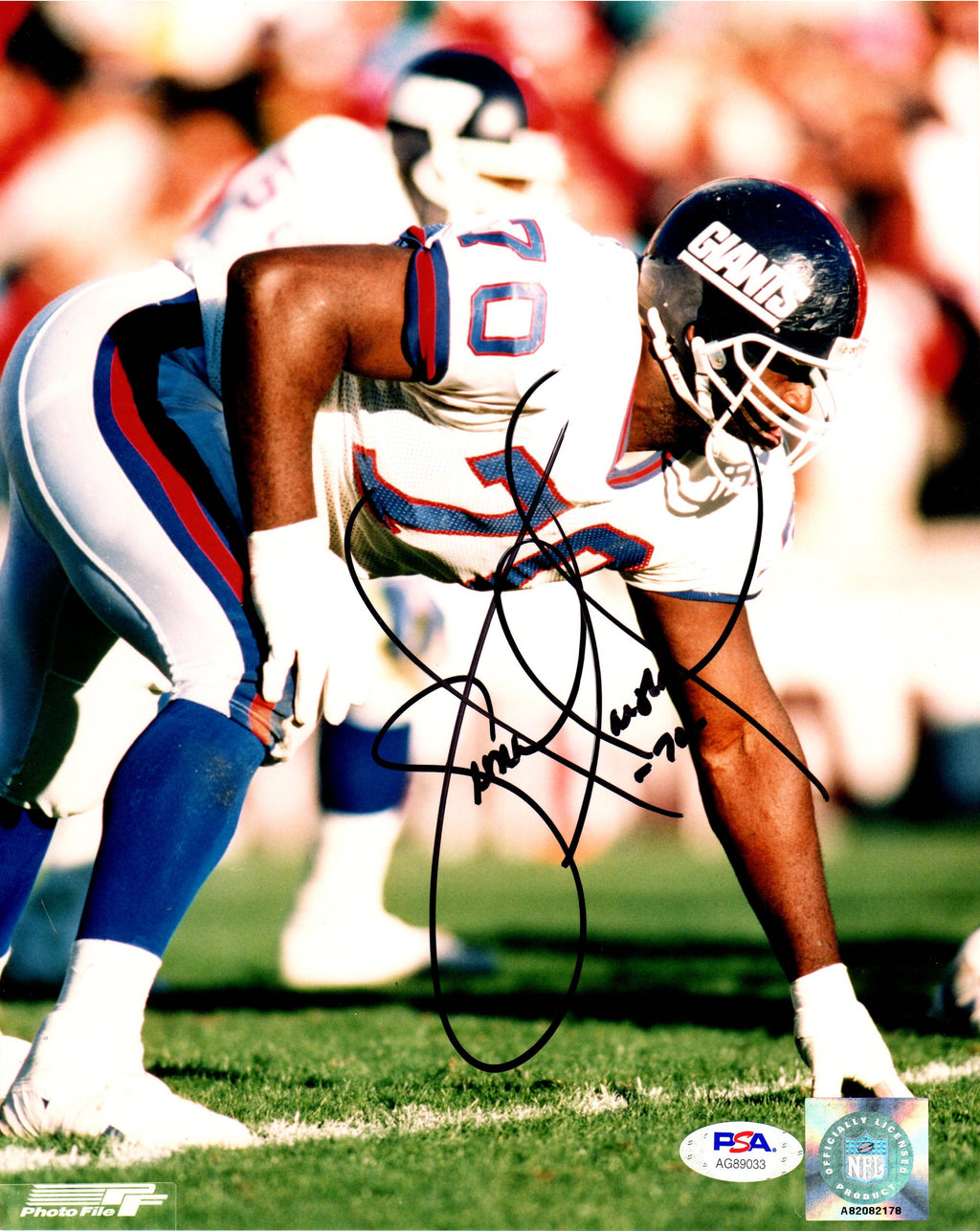 Leonard Marshall autographed signed 8x10 NFL photo New York Giants PSA COA - JAG Sports Marketing