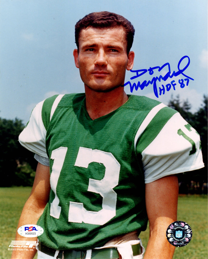Don Maynard autographed signed inscribed 8x10 photo NFL New York Jets PSA COA - JAG Sports Marketing