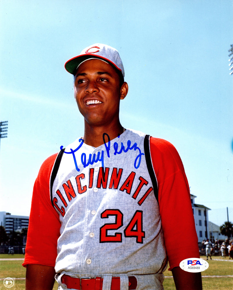 Tony Perez autographed signed 8x10 photo MLB Cincinnati Reds PSA COA - JAG Sports Marketing