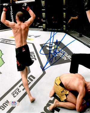 Petr Yan autographed signed 8x10 photo UFC PSA COA No Mercy Jose Aldo - JAG Sports Marketing