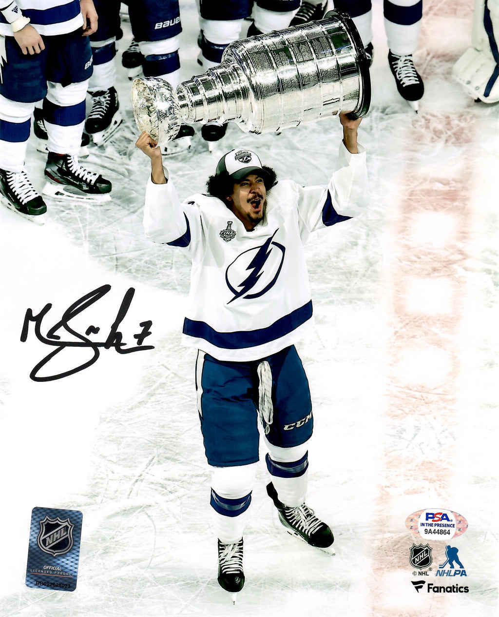 Mathieu Joseph autographed signed 8x10 photo NHL Tampa Bay Lightning PSA COA - JAG Sports Marketing