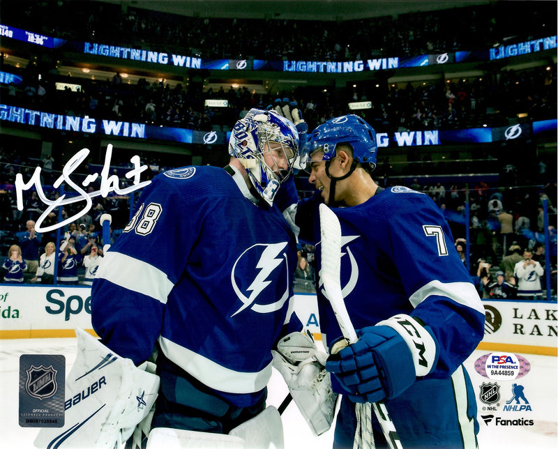 Mathieu Joseph autographed signed 8x10 photo NHL Tampa Bay Lightning PSA COA - JAG Sports Marketing
